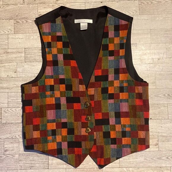 The Limited, Vintage, Plaid, Festive, Sleeveless Vest, OSFM - Picture 11 of 11